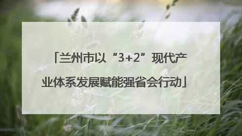 兰州市以“3+2”现代产业体系发展赋能强省会行动