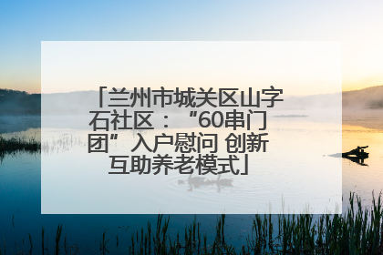 兰州市城关区山字石社区：“60串门团”入户慰问 创新互助养老模式