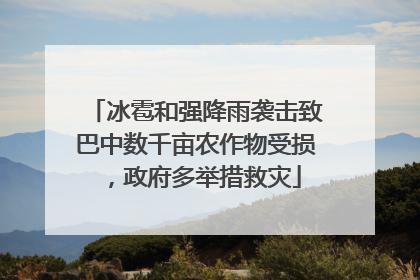 冰雹和强降雨袭击致巴中数千亩农作物受损，政府多举措救灾