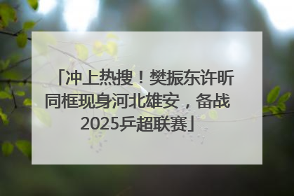 冲上热搜！樊振东许昕同框现身河北雄安，备战2025乒超联赛