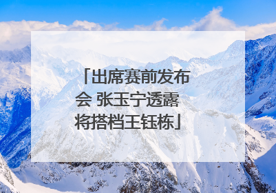 出席赛前发布会 张玉宁透露将搭档王钰栋