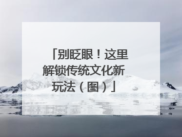别眨眼！这里解锁传统文化新玩法（图）