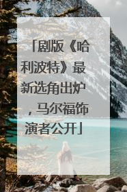 剧版《哈利波特》最新选角出炉，马尔福饰演者公开