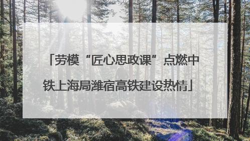 劳模“匠心思政课”点燃中铁上海局潍宿高铁建设热情
