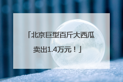 北京巨型百斤大西瓜卖出1.4万元！