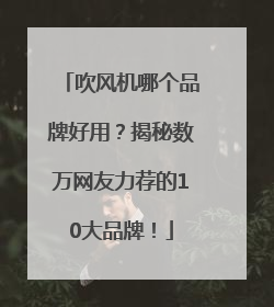 吹风机哪个品牌好用？揭秘数万网友力荐的10大品牌！