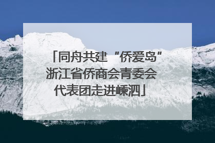 同舟共建“侨爱岛” 浙江省侨商会青委会代表团走进嵊泗