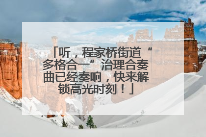 听，程家桥街道“多格合一”治理合奏曲已经奏响，快来解锁高光时刻！