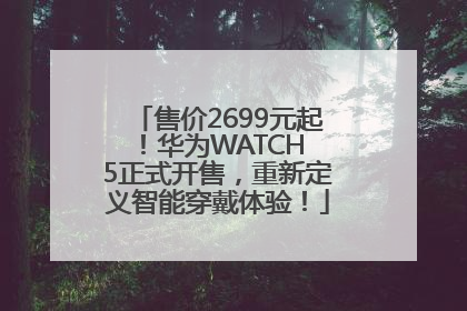 售价2699元起！华为WATCH 5正式开售，重新定义智能穿戴体验！