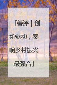 善评｜创新驱动，奏响乡村振兴最强音