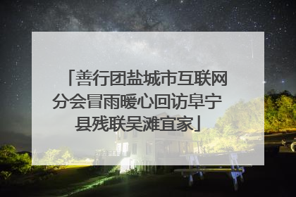 善行团盐城市互联网分会冒雨暖心回访阜宁县残联吴滩宜家