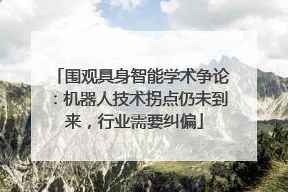 围观具身智能学术争论：机器人技术拐点仍未到来，行业需要纠偏
