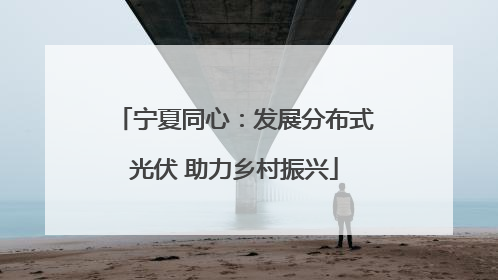 宁夏同心：发展分布式光伏 助力乡村振兴