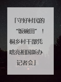 守好村民的“饭碗田”！桐乡村干部凭啥亮相国新办记者会