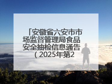 安徽省六安市市场监督管理局食品安全抽检信息通告（2025年第22期）