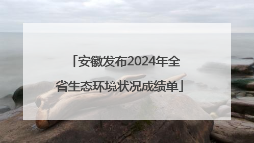 安徽发布2024年全省生态环境状况成绩单