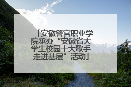 安徽警官职业学院承办“安徽省大学生校园十大歌手走进基层”活动
