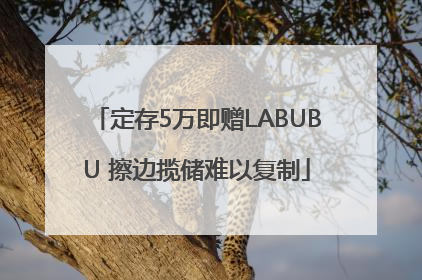 定存5万即赠LABUBU 擦边揽储难以复制
