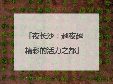 夜长沙：越夜越精彩的活力之都