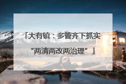 大有镇：多管齐下抓实“两清两改两治理”