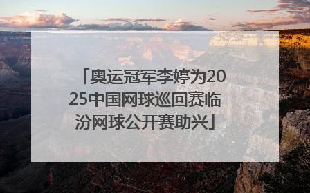 奥运冠军李婷为2025中国网球巡回赛临汾网球公开赛助兴