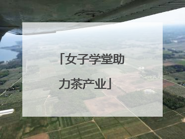 女子学堂助力茶产业