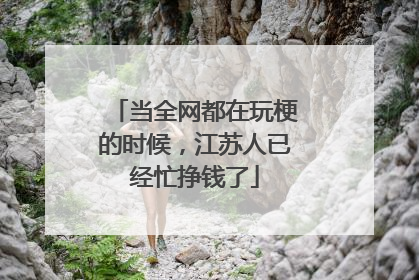 当全网都在玩梗的时候，江苏人已经忙挣钱了