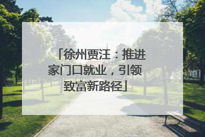 徐州贾汪：推进家门口就业，引领致富新路径