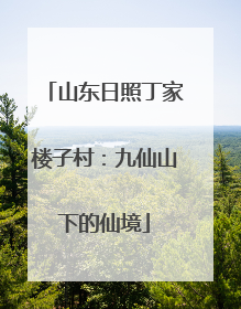 山东日照丁家楼子村：九仙山下的仙境