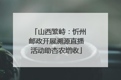 山西繁峙：忻州邮政开展溯源直播活动助杏农增收