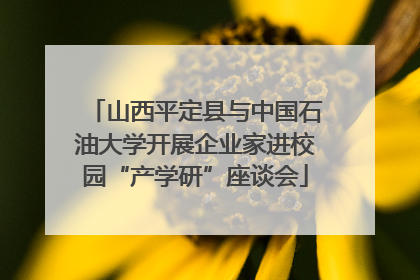 山西平定县与中国石油大学开展企业家进校园“产学研”座谈会
