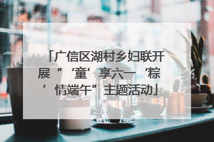 广信区湖村乡妇联开展“‘童’享六一‘粽’情端午”主题活动