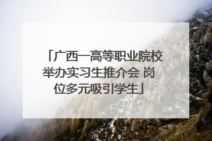 广西一高等职业院校举办实习生推介会 岗位多元吸引学生