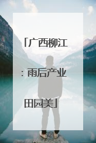 广西柳江：雨后产业田园美