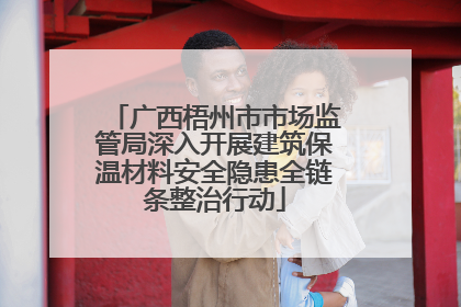 广西梧州市市场监管局深入开展建筑保温材料安全隐患全链条整治行动