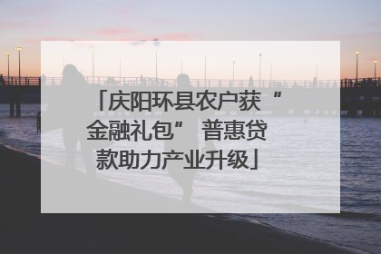 庆阳环县农户获“金融礼包” 普惠贷款助力产业升级