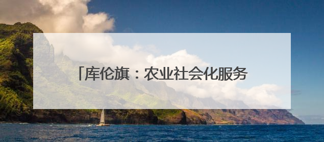 库伦旗：农业社会化服务“托”起乡村振兴新图景