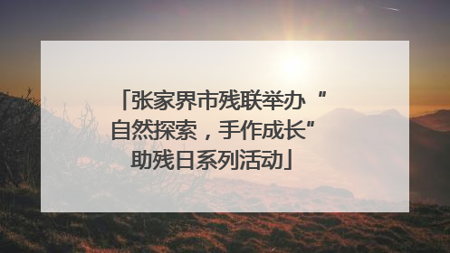 张家界市残联举办“自然探索，手作成长”助残日系列活动