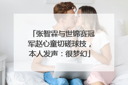 张智霖与世锦赛冠军赵心童切磋球技，本人发声：很梦幻