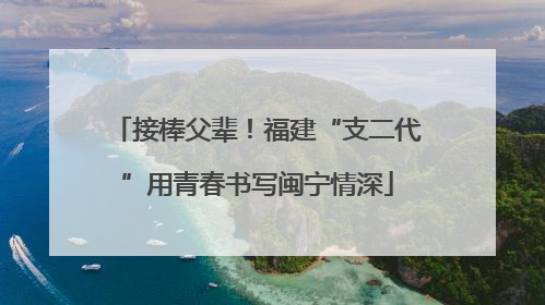 接棒父辈！福建“支二代”用青春书写闽宁情深