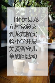 怀远县龙亢村党总支到龙亢镇实验小学开展关爱留守儿童慰问活动