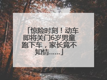 惊险时刻！动车即将关门6岁男童跑下车，家长竟不知情……