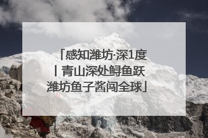 感知潍坊·深1度丨青山深处鲟鱼跃 潍坊鱼子酱闯全球