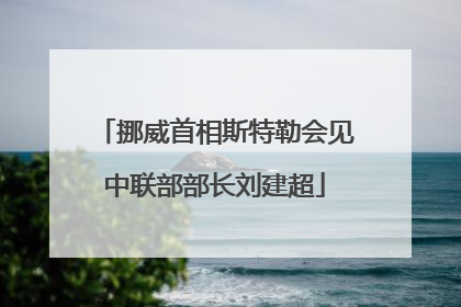 挪威首相斯特勒会见中联部部长刘建超