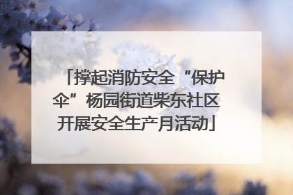 撑起消防安全“保护伞”杨园街道柴东社区开展安全生产月活动