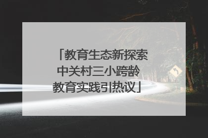 教育生态新探索 中关村三小跨龄教育实践引热议