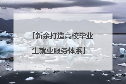 新余打造高校毕业生就业服务体系