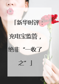 新华时评：充电宝监管，绝非“一收了之”