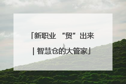 新职业 “贸”出来｜智慧仓的大管家