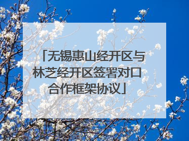 无锡惠山经开区与林芝经开区签署对口合作框架协议